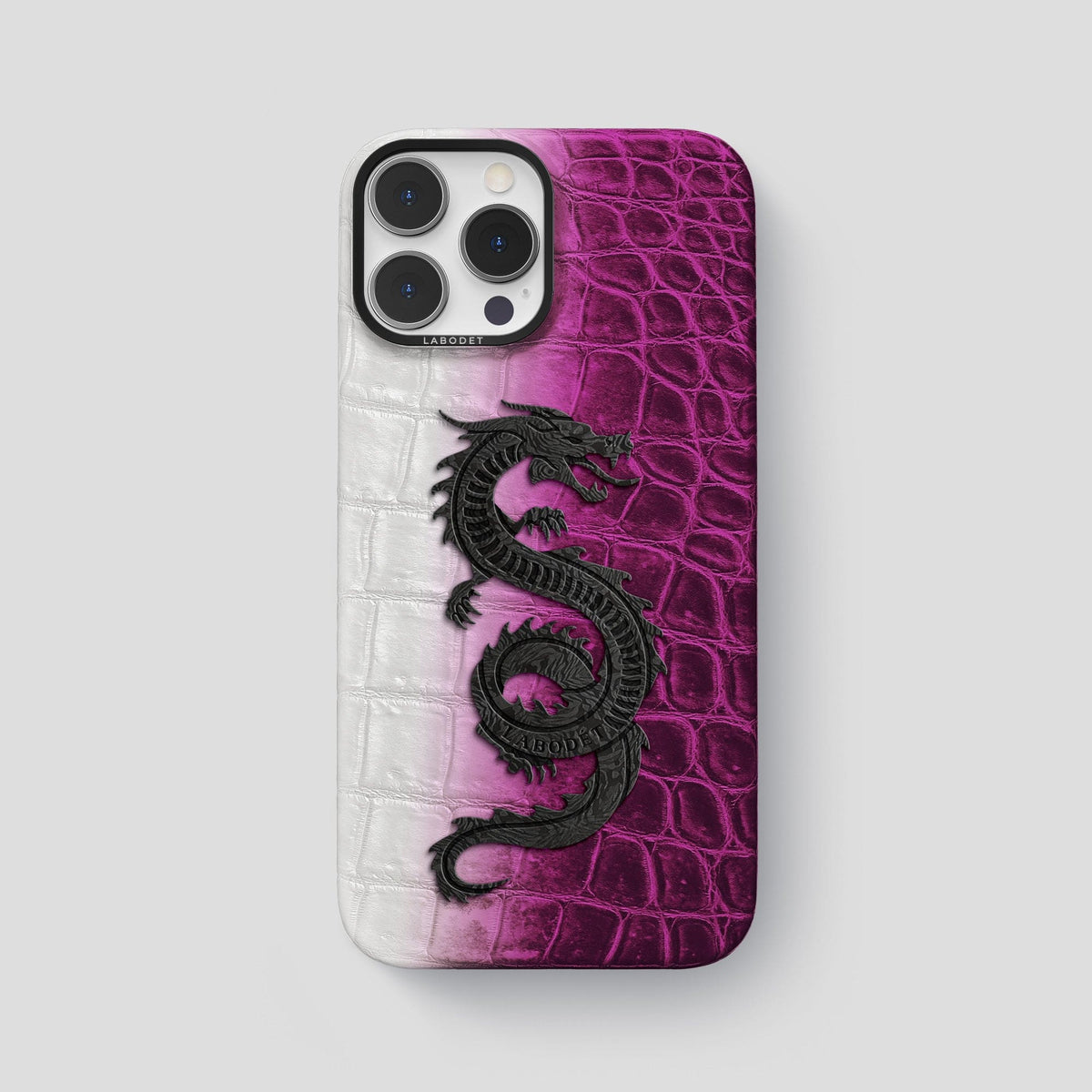 Fuchsia iPhone 14 Pro Max Himalaya Classic Case with Black Metal -1 | Fuchsia-Black