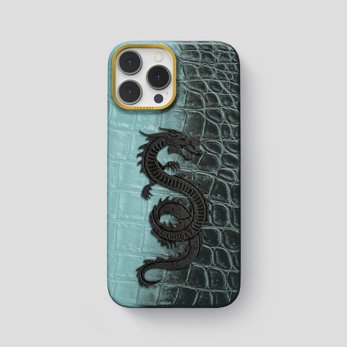 Light-Mint iPhone 14 Pro Max Himalaya Classic Case with Gold Metal -1 | Light-Mint-Gold