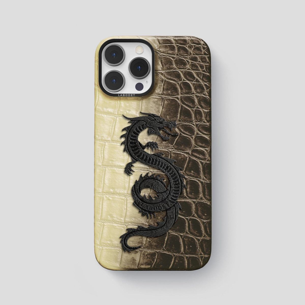 Natural iPhone 14 Pro Max Himalaya Classic Case with Black Metal -1 | Natural-Black
