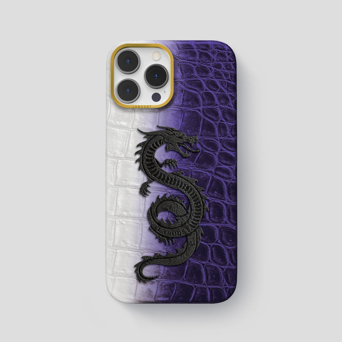 Purple iPhone 14 Pro Max Himalaya Classic Case with Gold Metal -1 | Purple-Gold