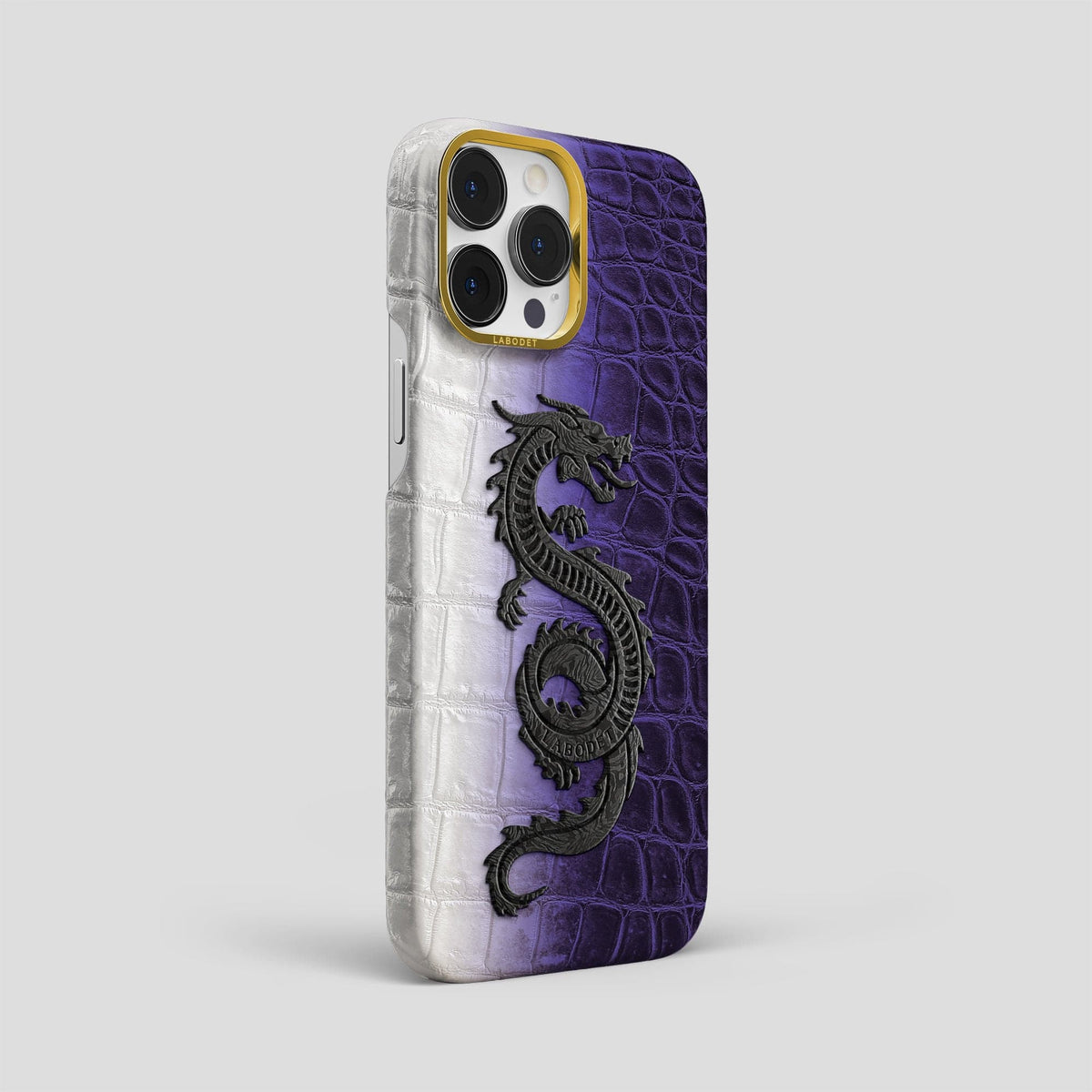 Purple iPhone 14 Pro Max Himalaya Classic Case with Gold Metal -2 | Purple-Gold