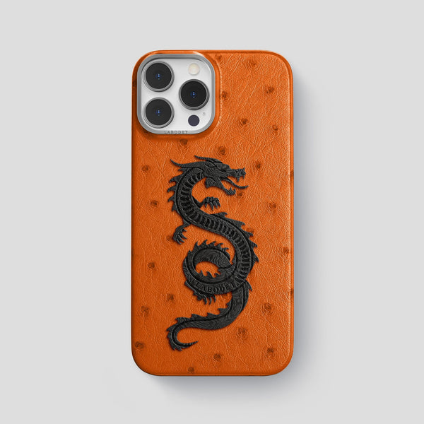 Classic Case with Carbon Dragon For iPhone 14 Pro Max In Ostrich