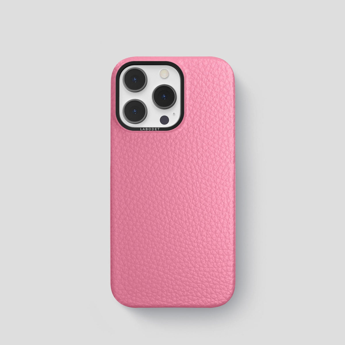 Pink iPhone 14 Pro Classic Case Calf with Black Metal -1 | Pink-Black
