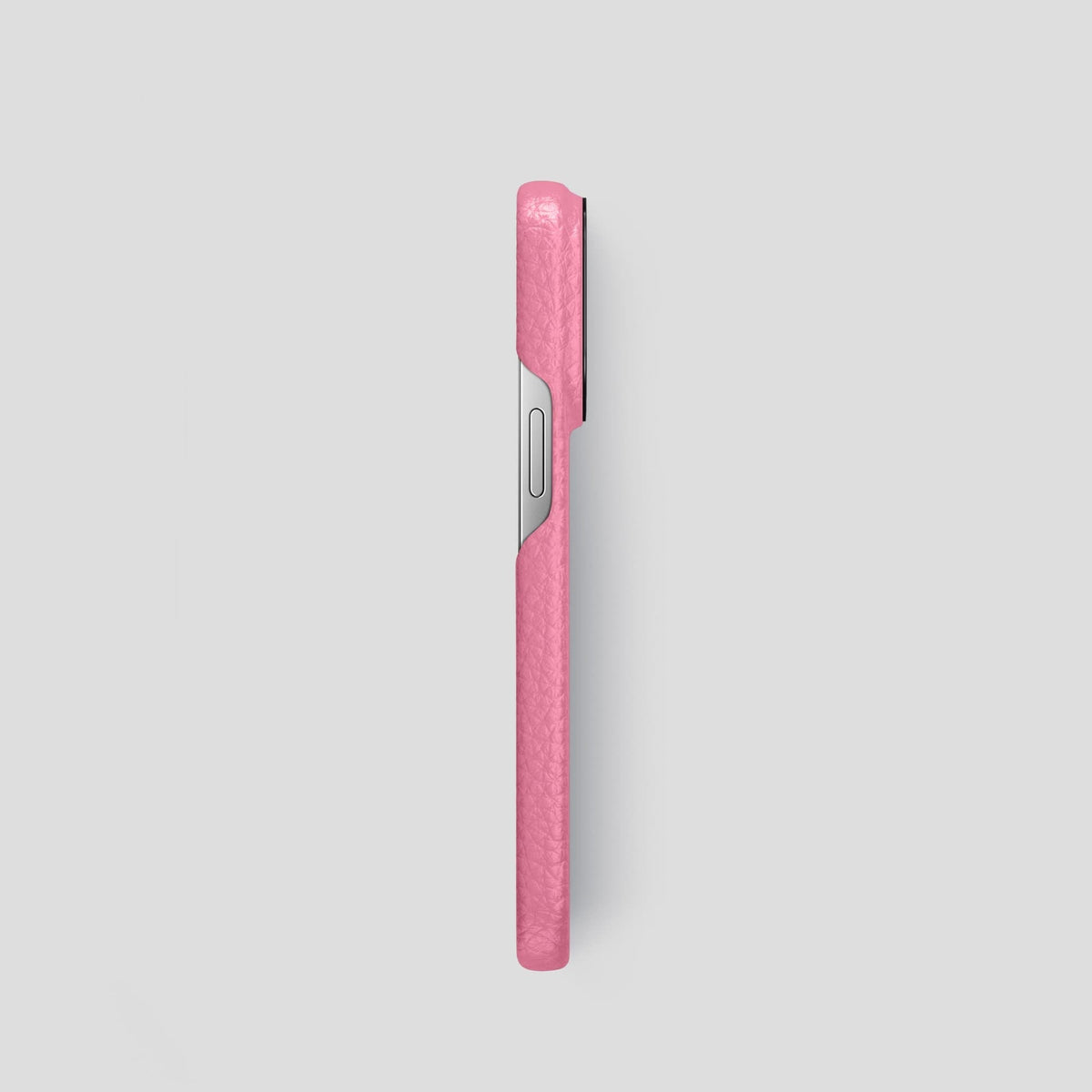 Pink iPhone 14 Pro Classic Case Calf with Black Metal -3 | Pink-Black