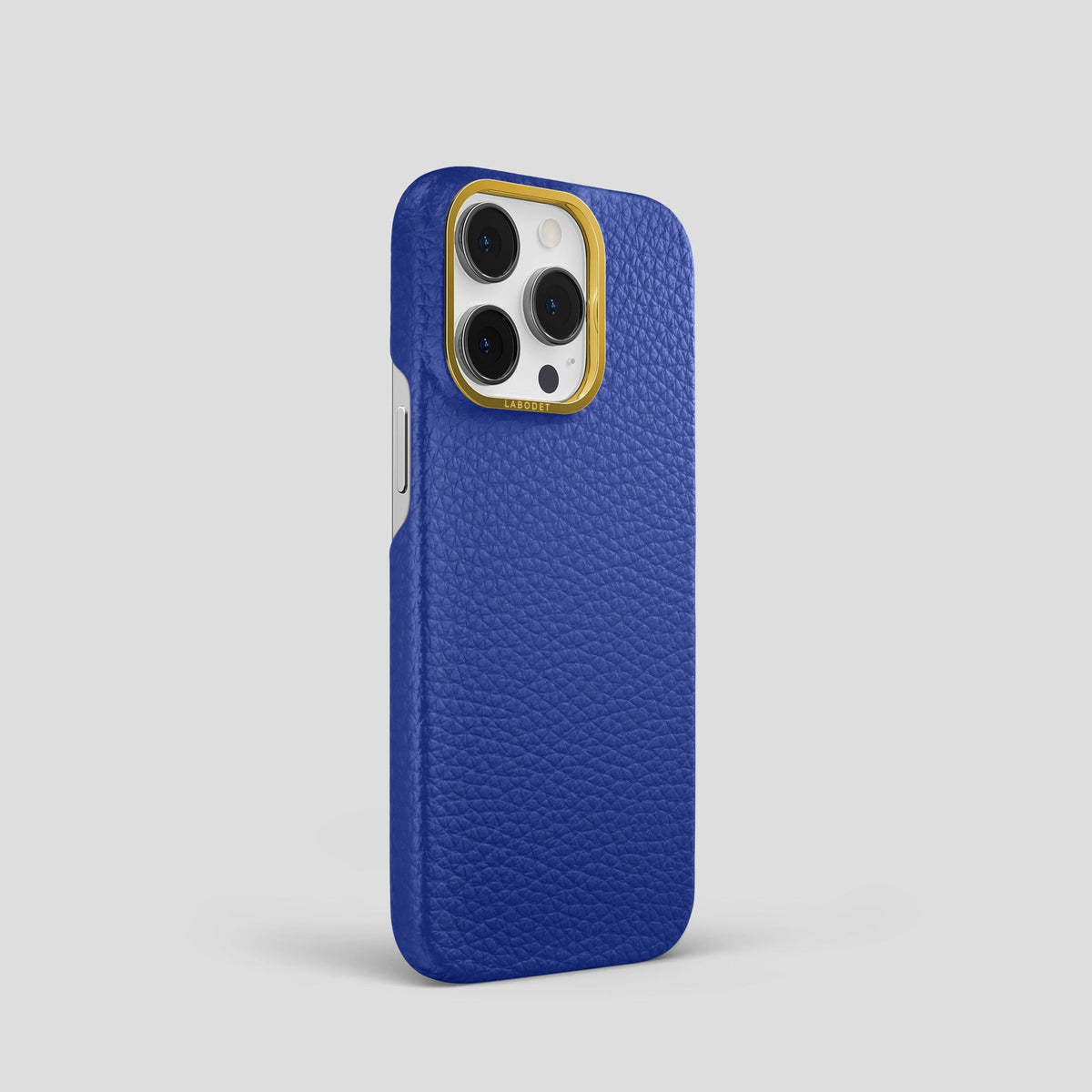 Royal Blue iPhone 14 Pro Classic Case Calf with Gold Metal -2 | Royal-Blue-Gold