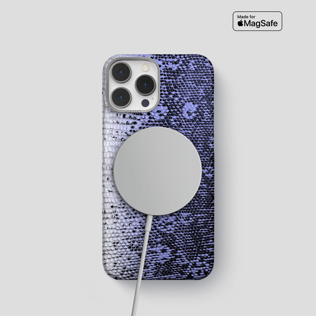 Navy-Blue iPhone 14 Pro Himalayan Lizard Classic Case with Steel Metal -5 | Navy-Blue-Steel