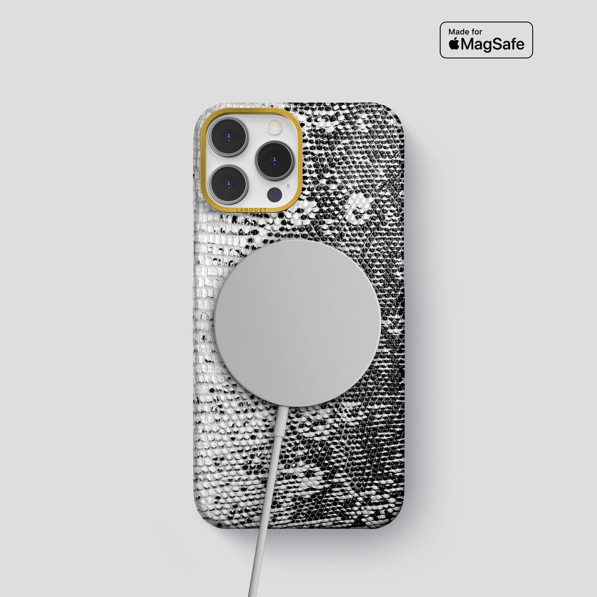 Dark iPhone 14 Pro Himalayan Lizard Classic Case with Gold Metal -5 | Dark-Gold