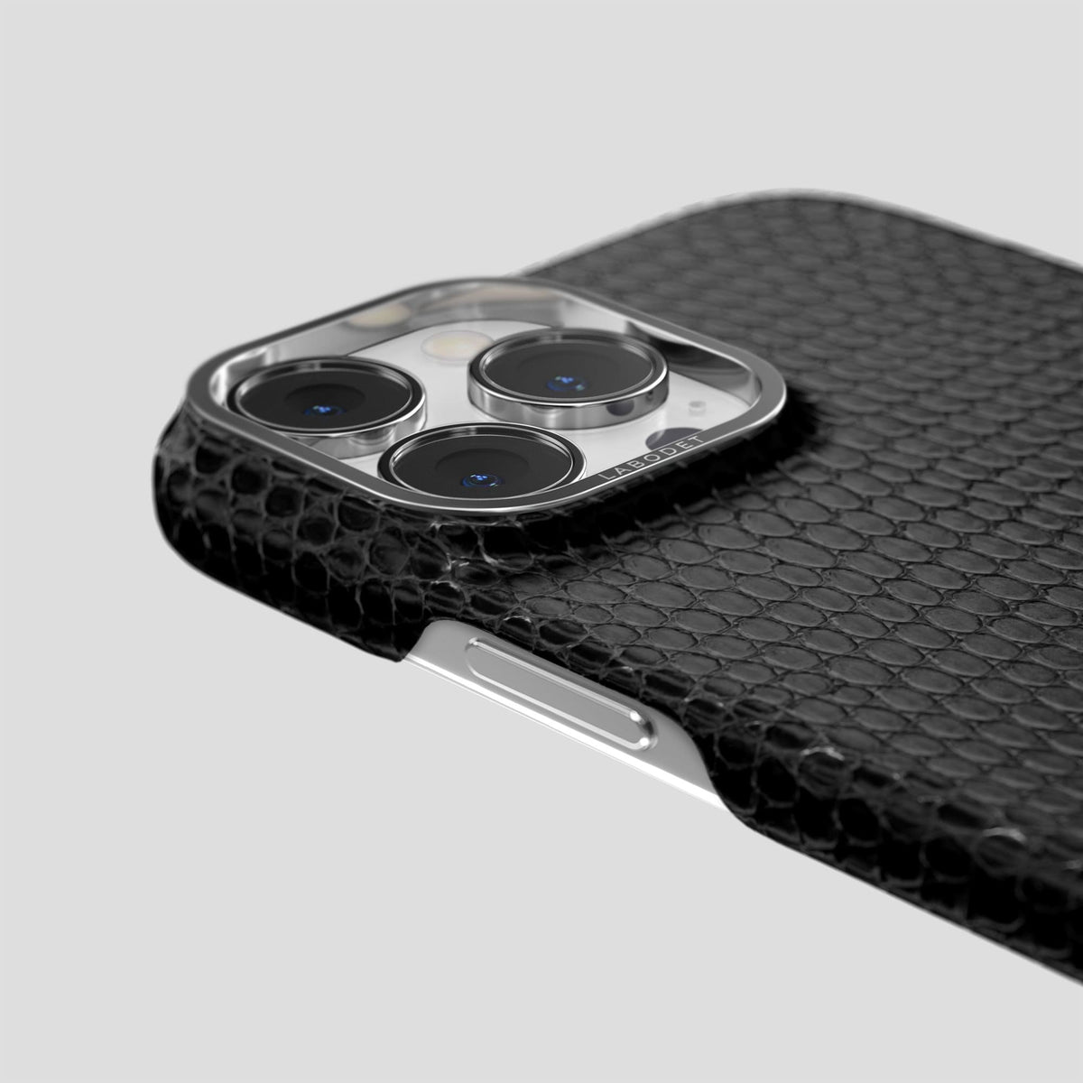Black iPhone 14 Pro Classic Case with Steel Metal -6 | Black-Steel