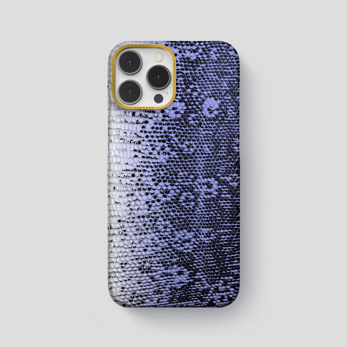 Navy-Blue iPhone 14 Pro Max Himalayan Lizard Classic Case with Gold Metal -1 | Navy-Blue-Gold