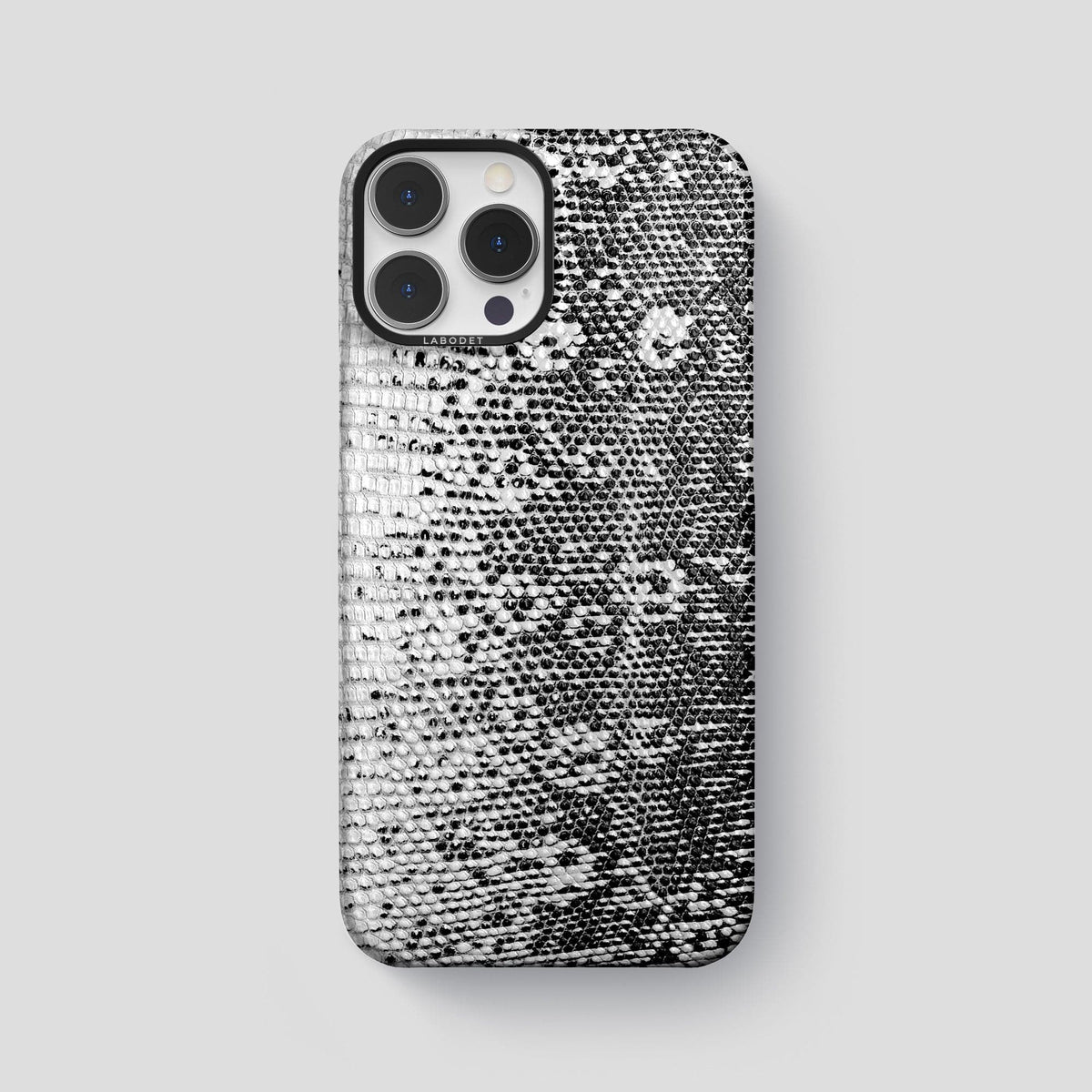 Dark iPhone 14 Pro Max Himalayan Lizard Classic Case with Black Metal -1 | Dark-Black