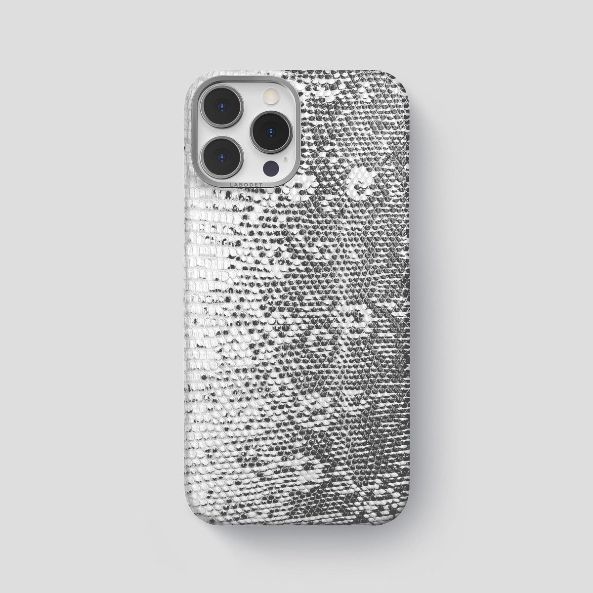 Light iPhone 14 Pro Max Himalayan Lizard Classic Case with Steel Metal -1 | Light-Steel