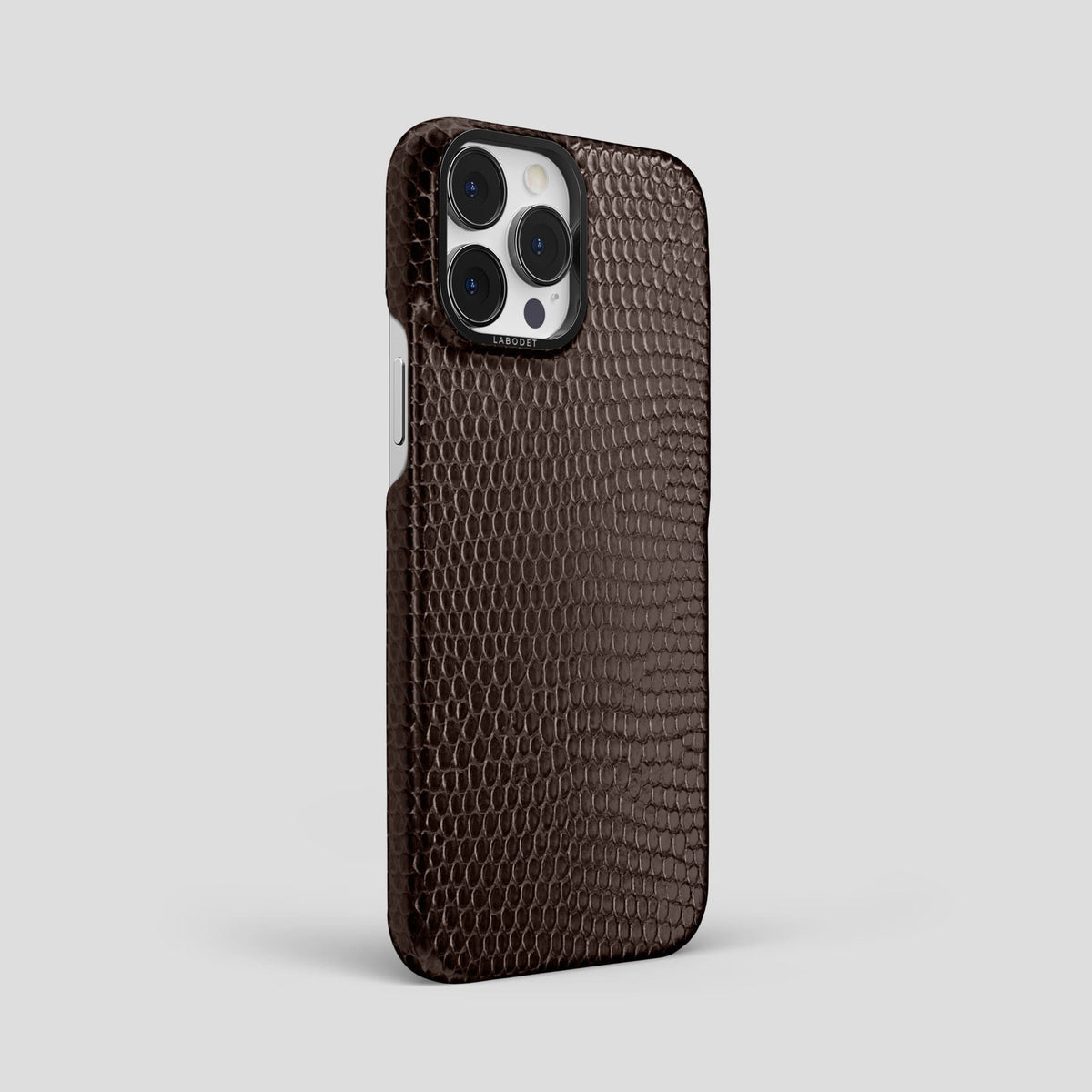 Brown iPhone 14 Pro Max Classic Case with Black Metal -2 | Brown-Black