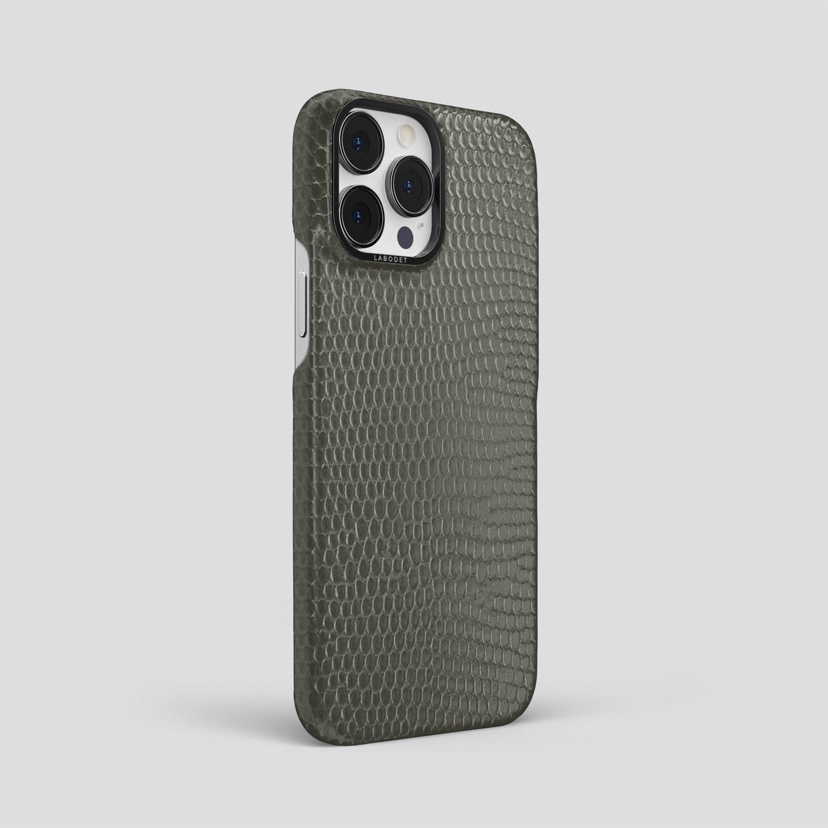 Grey iPhone 14 Pro Max Classic Case with Black Metal -2 | Grey-Black