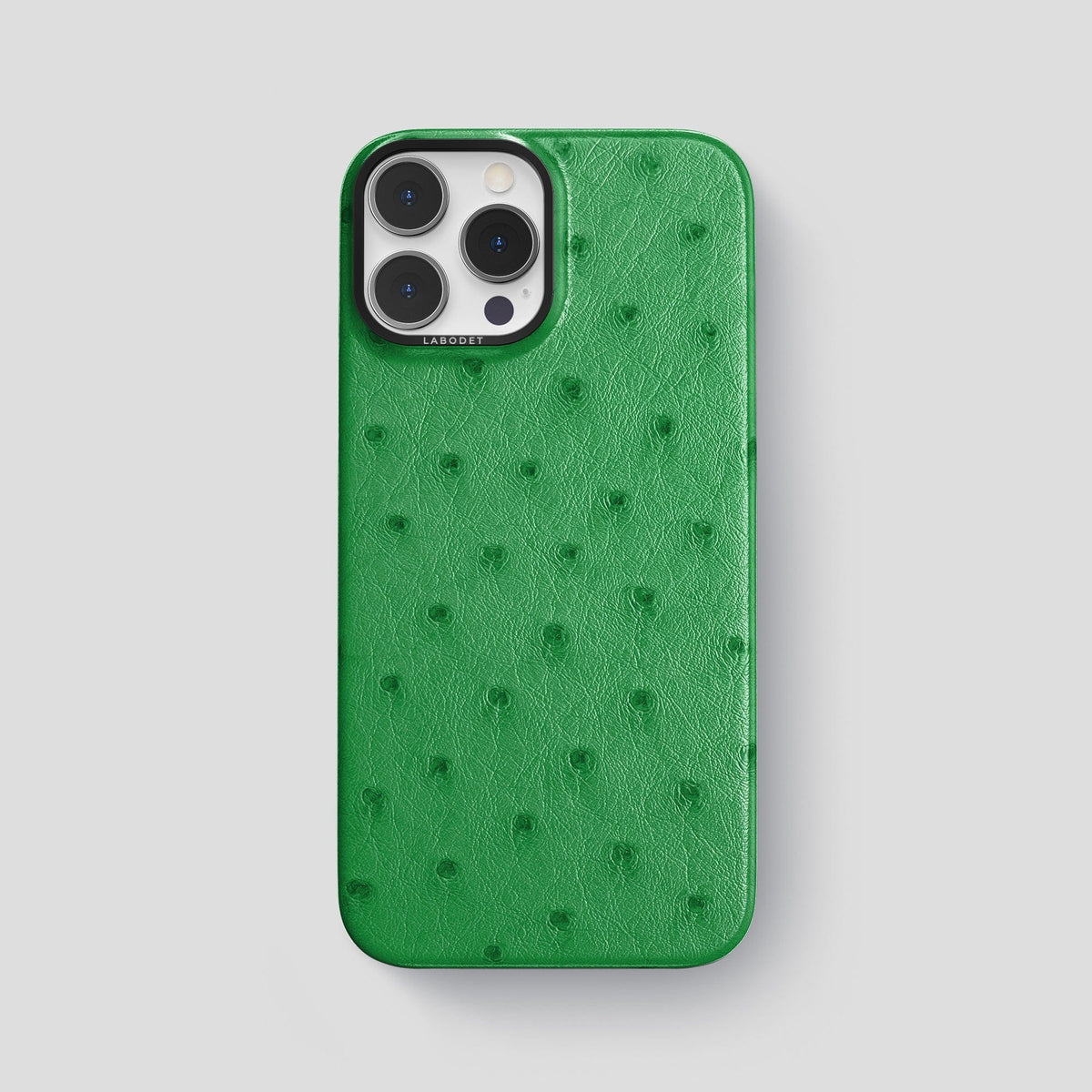 Kentucky Green iPhone 14 Pro Max Classic Case Ostrich with Black Metal -1 | Kentucky-Green-Black