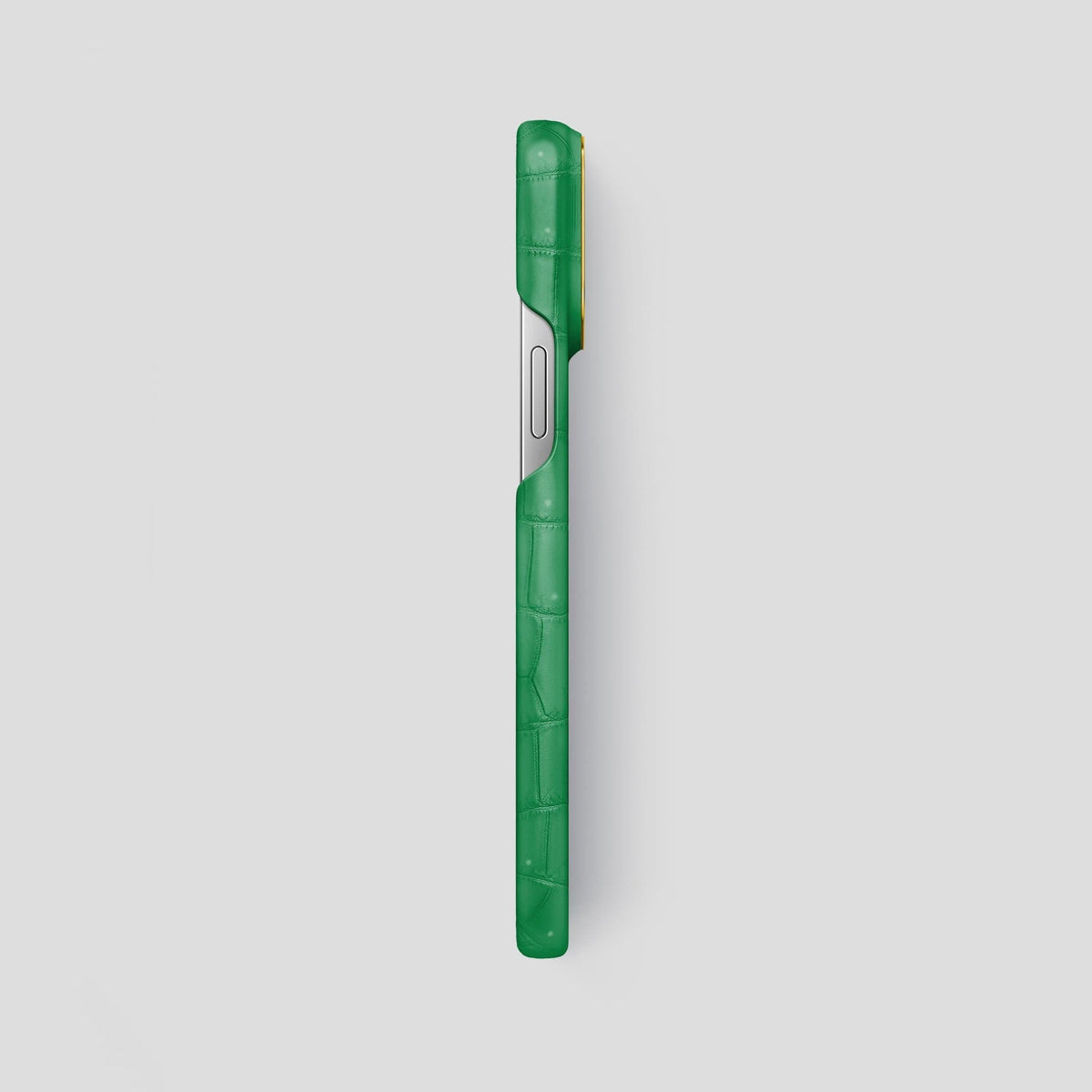 Cactus Green iPhone 14 Pro Max Classic Case with Gold Metal -3 | Cactus-Green-Gold