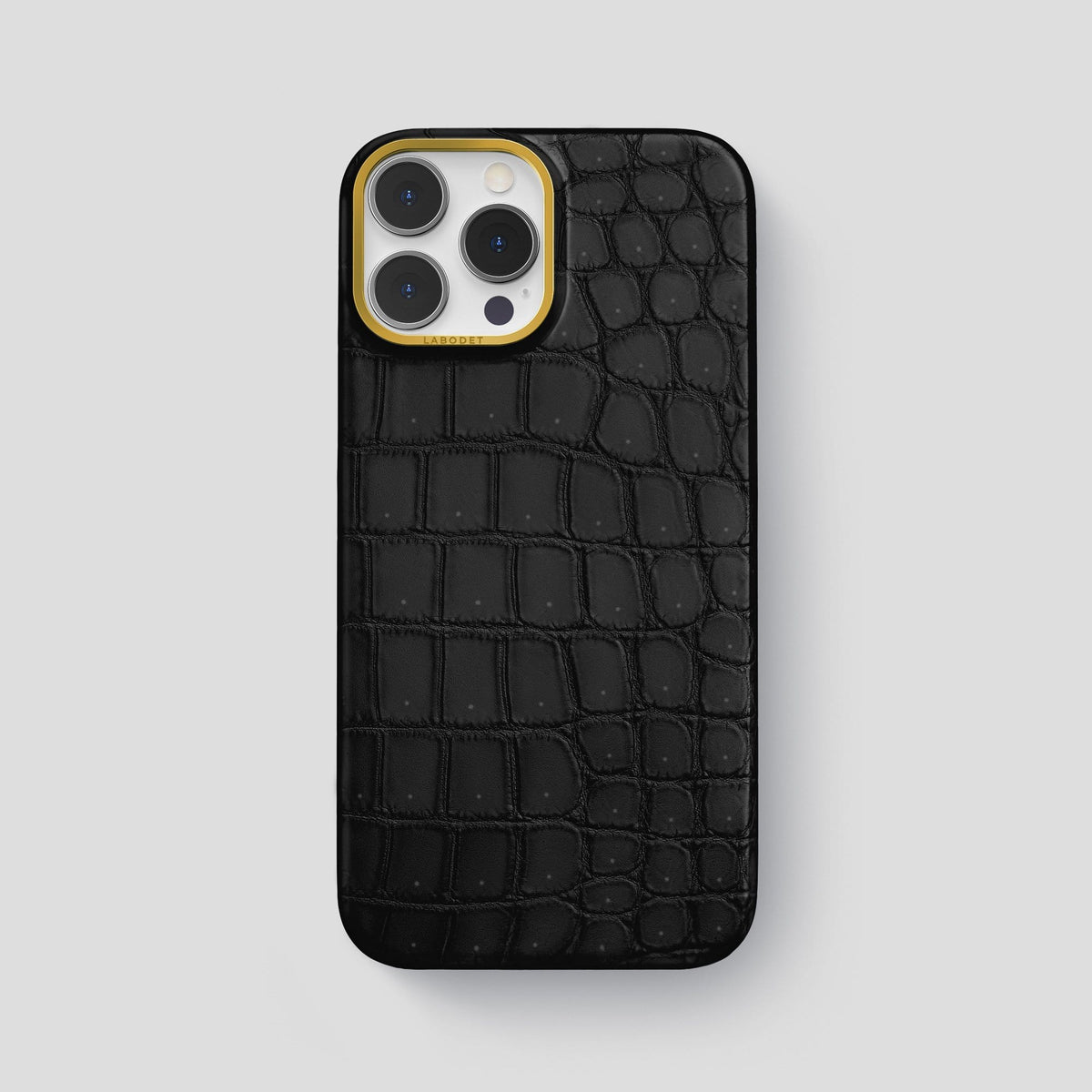 Black iPhone 14 Pro Max Classic Case with Gold Metal -1 | Black-Gold