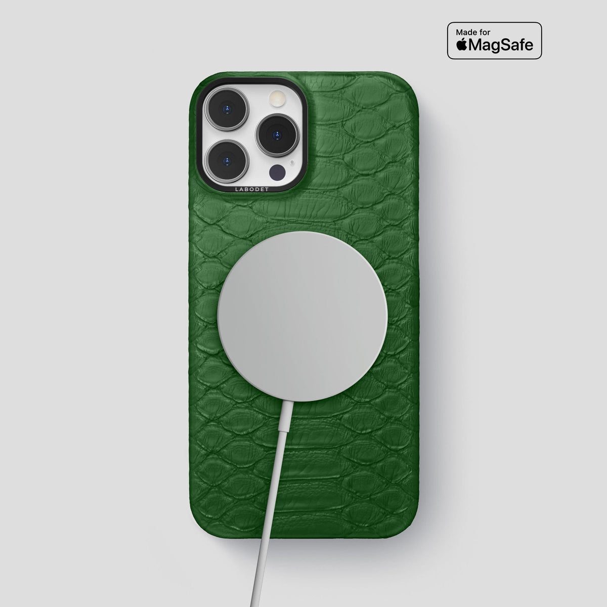 Green iPhone 14 Pro Max Classic Case Python with Black Metal -5 | Green-Black