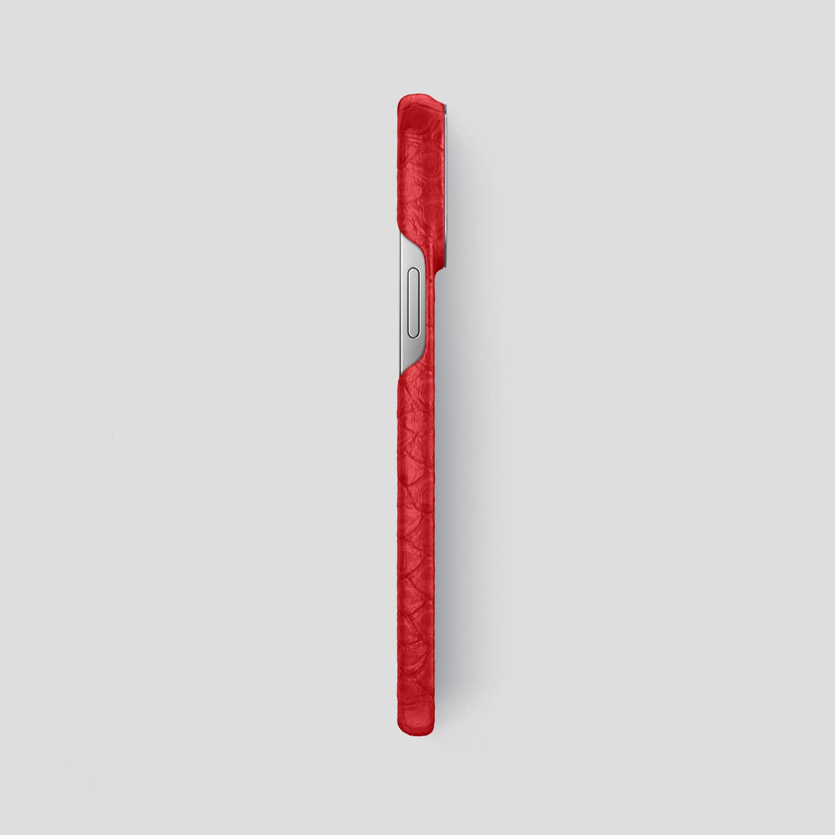 Red iPhone 14 Pro Max Classic Case Python with Steel Metal -3 | Red-Steel