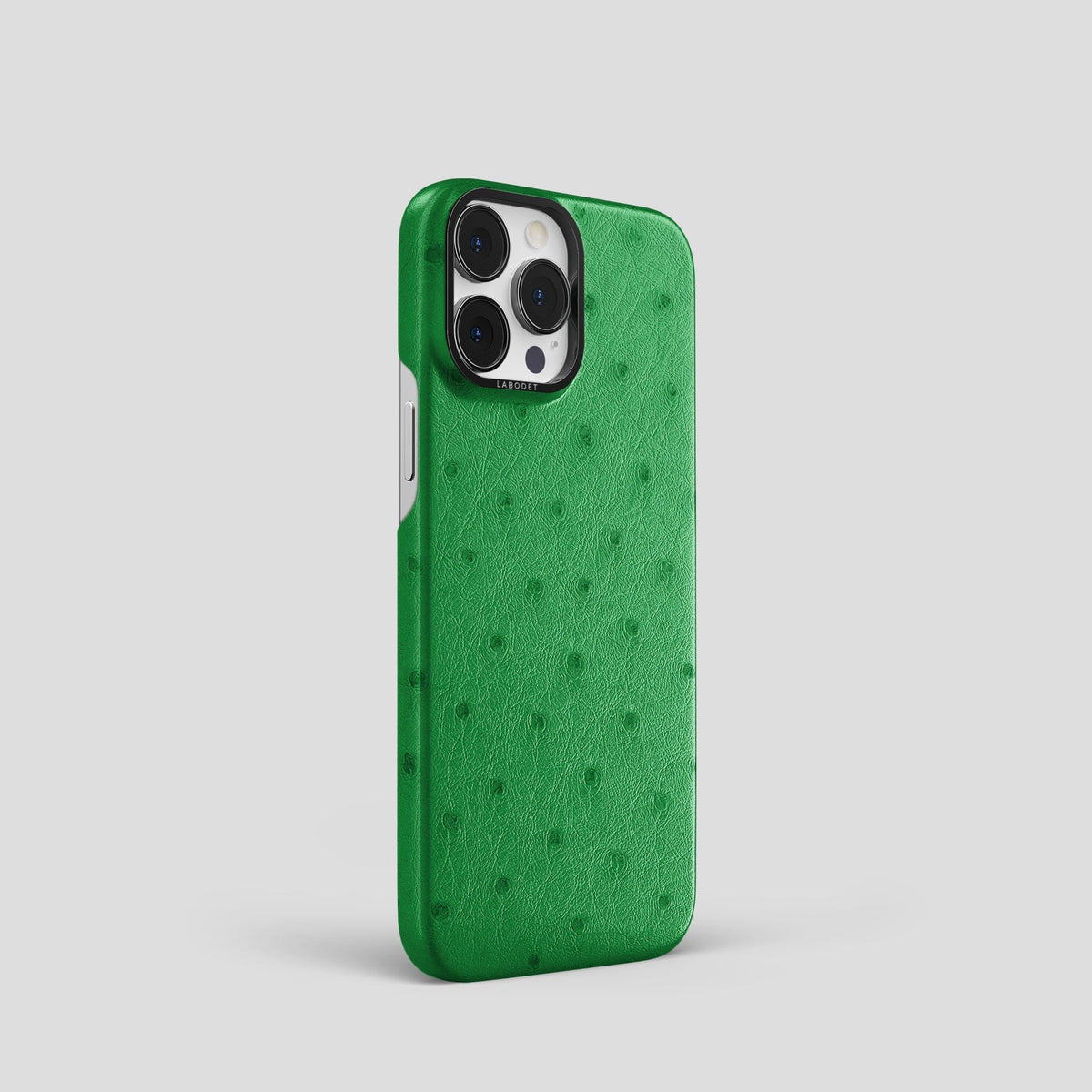 Kentucky Green iPhone 14 Pro Classic Case Ostrich with Black Metal -2 | Kentucky-Green-Black