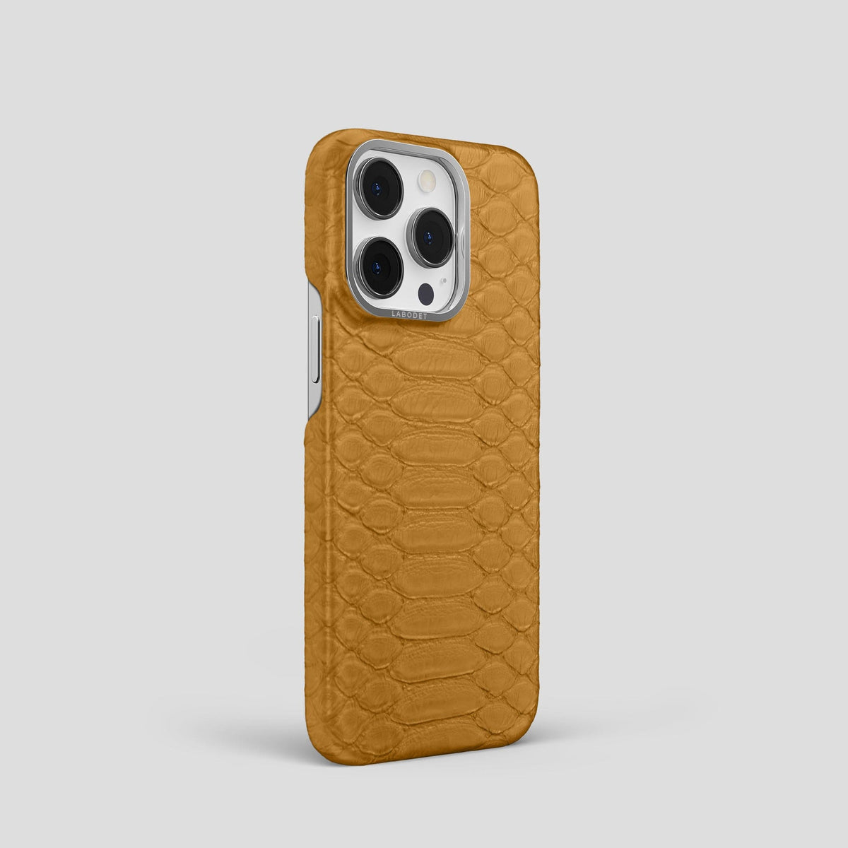 Honey iPhone 14 Pro Classic Case Python with Steel Metal -2 | Honey-Steel