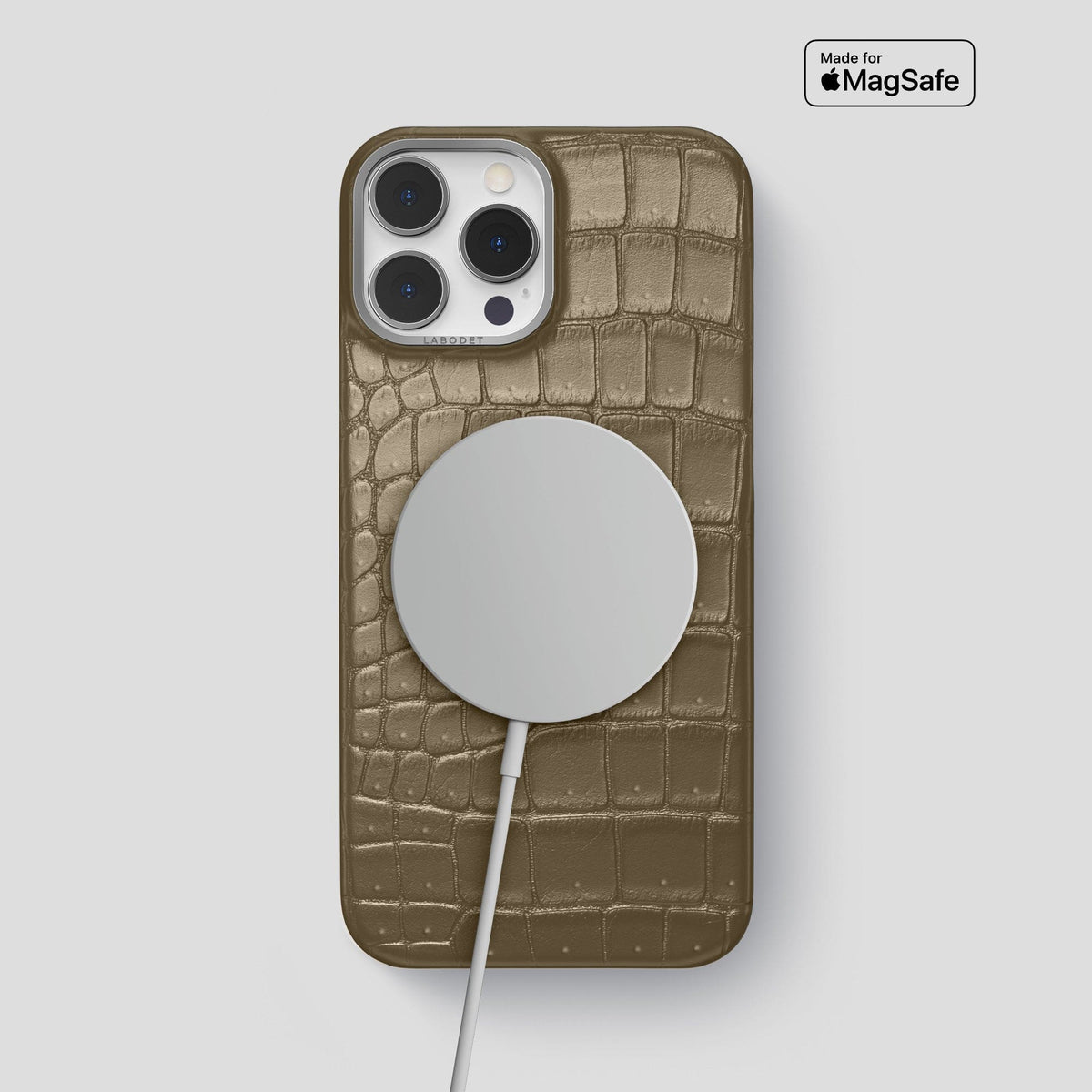 Kaki Green iPhone 14 Pro Max Classic Case with Steel Metal -5 | Kaki-Green-Steel