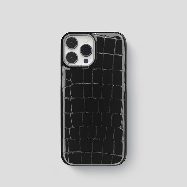 Classic Case For iPhone 14 Pro In Shiny Alligator