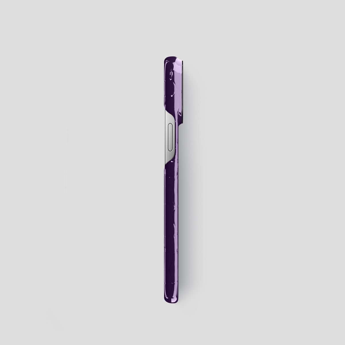 Purple iPhone 14 Shiny Alligator with Black Metal -3 | Purple-Black