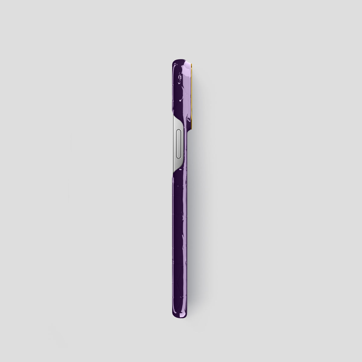 Purple iPhone 14 Shiny Alligator with Gold Metal -3 | Purple-Gold