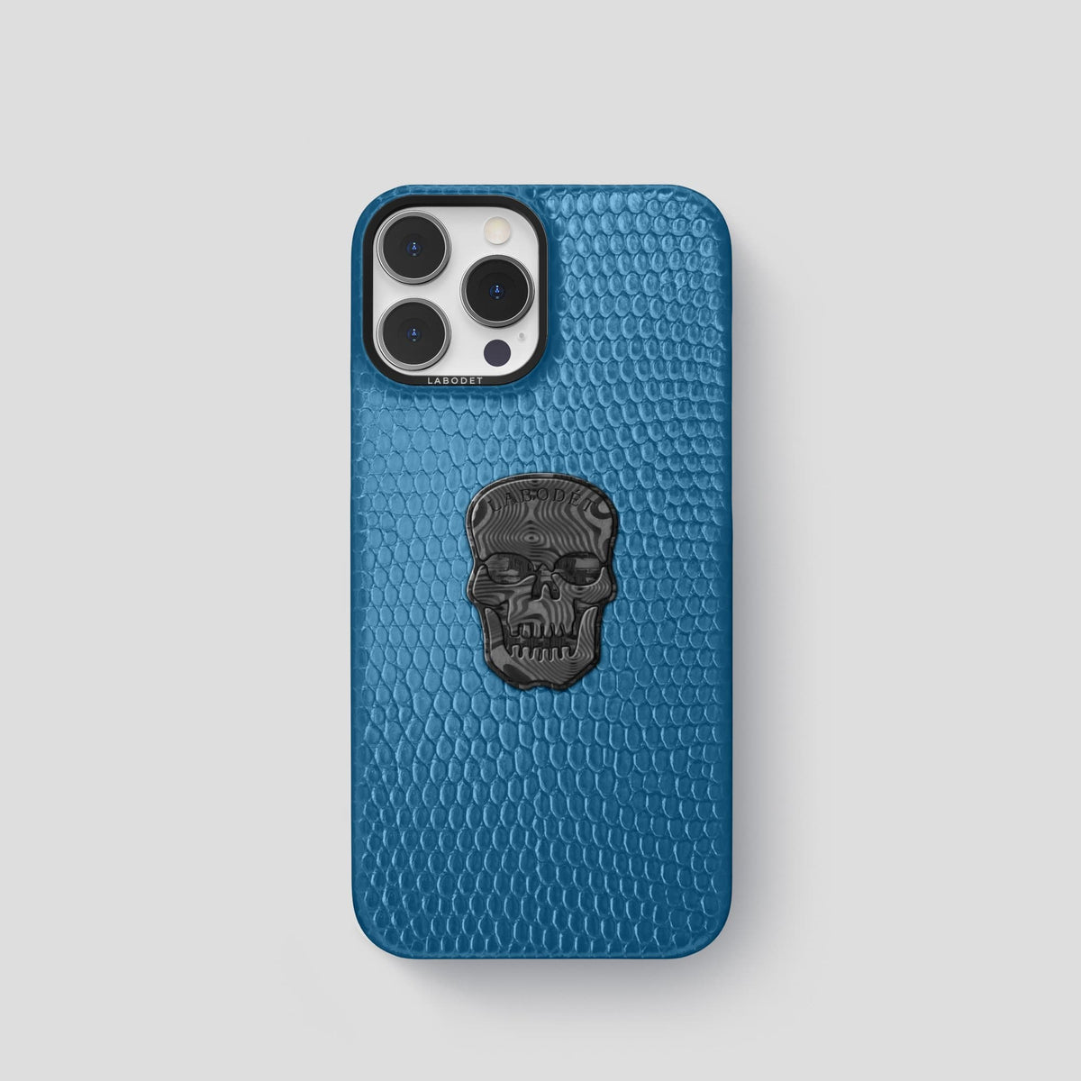 Blue iPhone 14 Pro Classic Case with Black Metal -1 | Blue-Black
