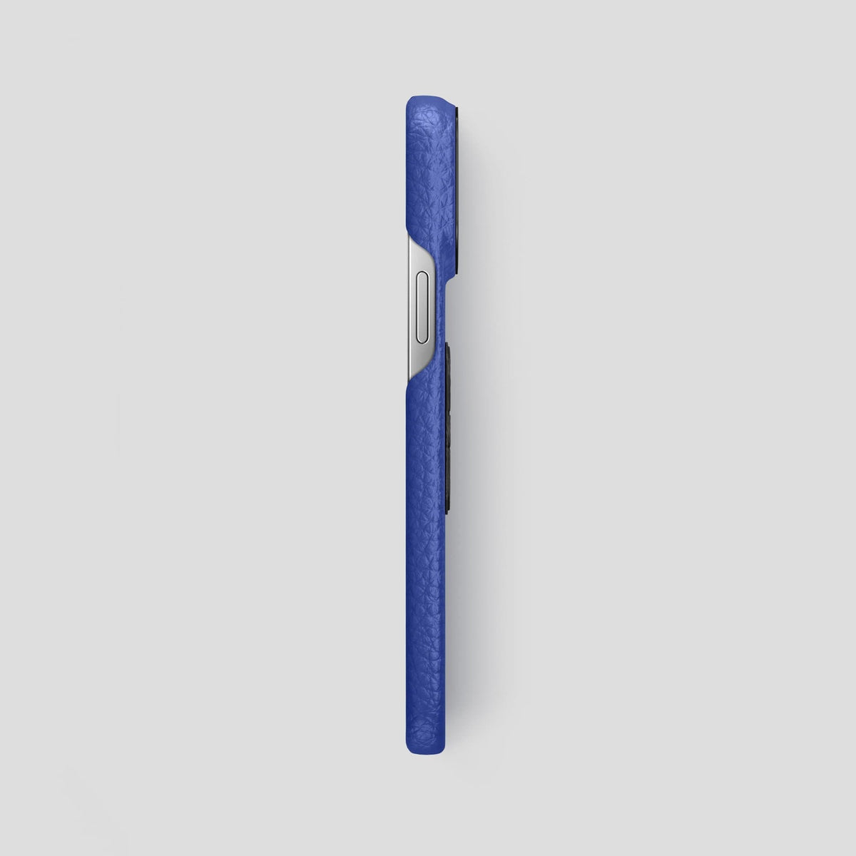 Royal Blue iPhone 14 Pro Max Classic Case Calf with Black Metal -3 | Royal-Blue-Black
