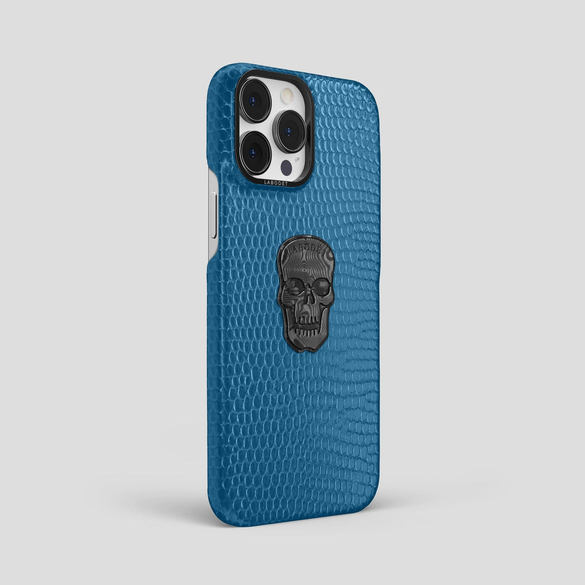 Blue iPhone 14 Pro Max Classic Case with Black Metal -2 | Blue-Black
