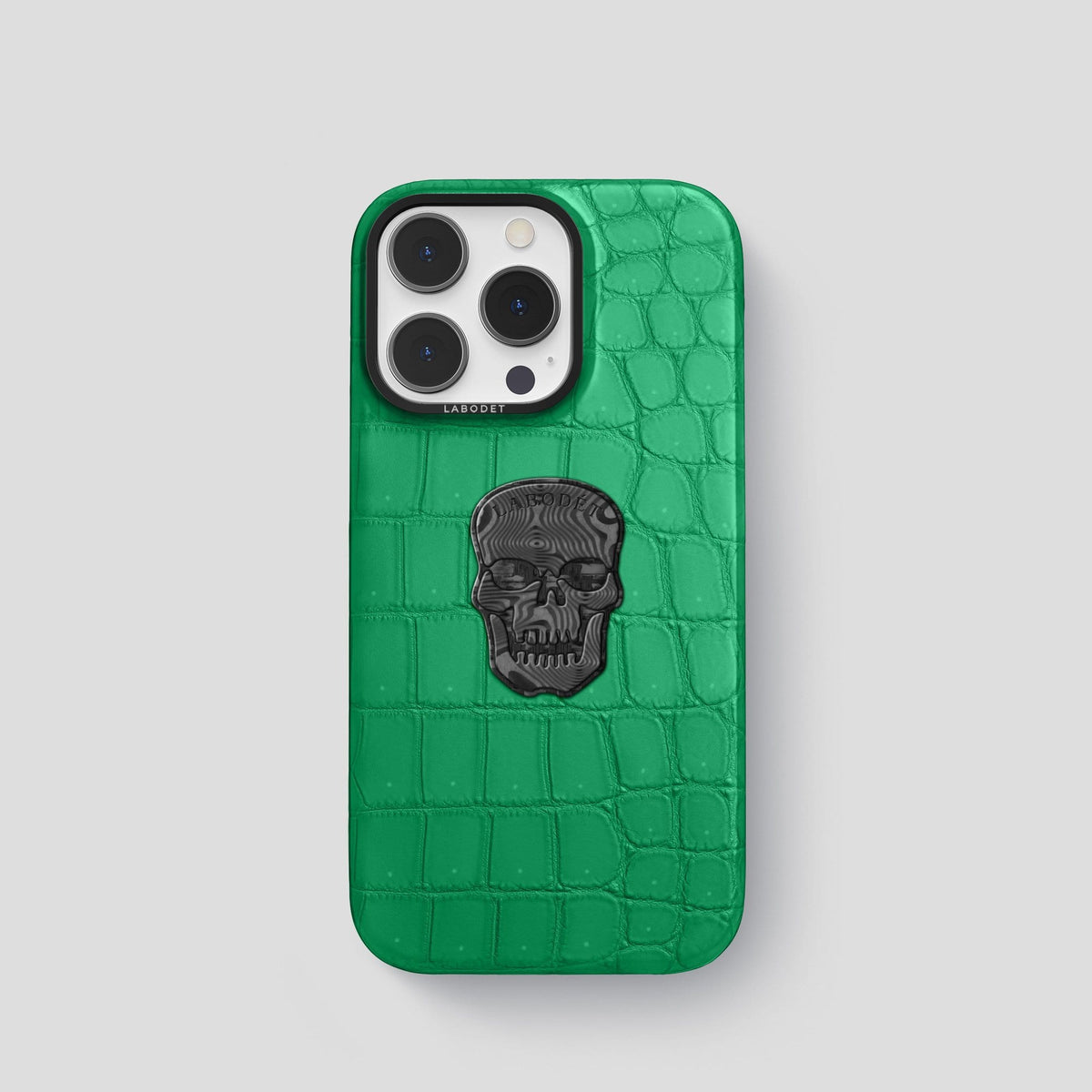 Cactus Green iPhone 14 Pro Classic Case with Black Metal -1 | Cactus-Green-Black