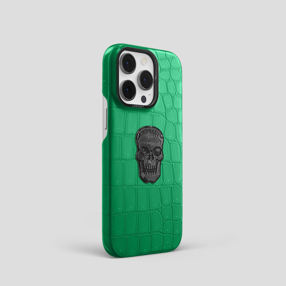 Cactus Green iPhone 14 Pro Classic Case with Black Metal -2 | Cactus-Green-Black