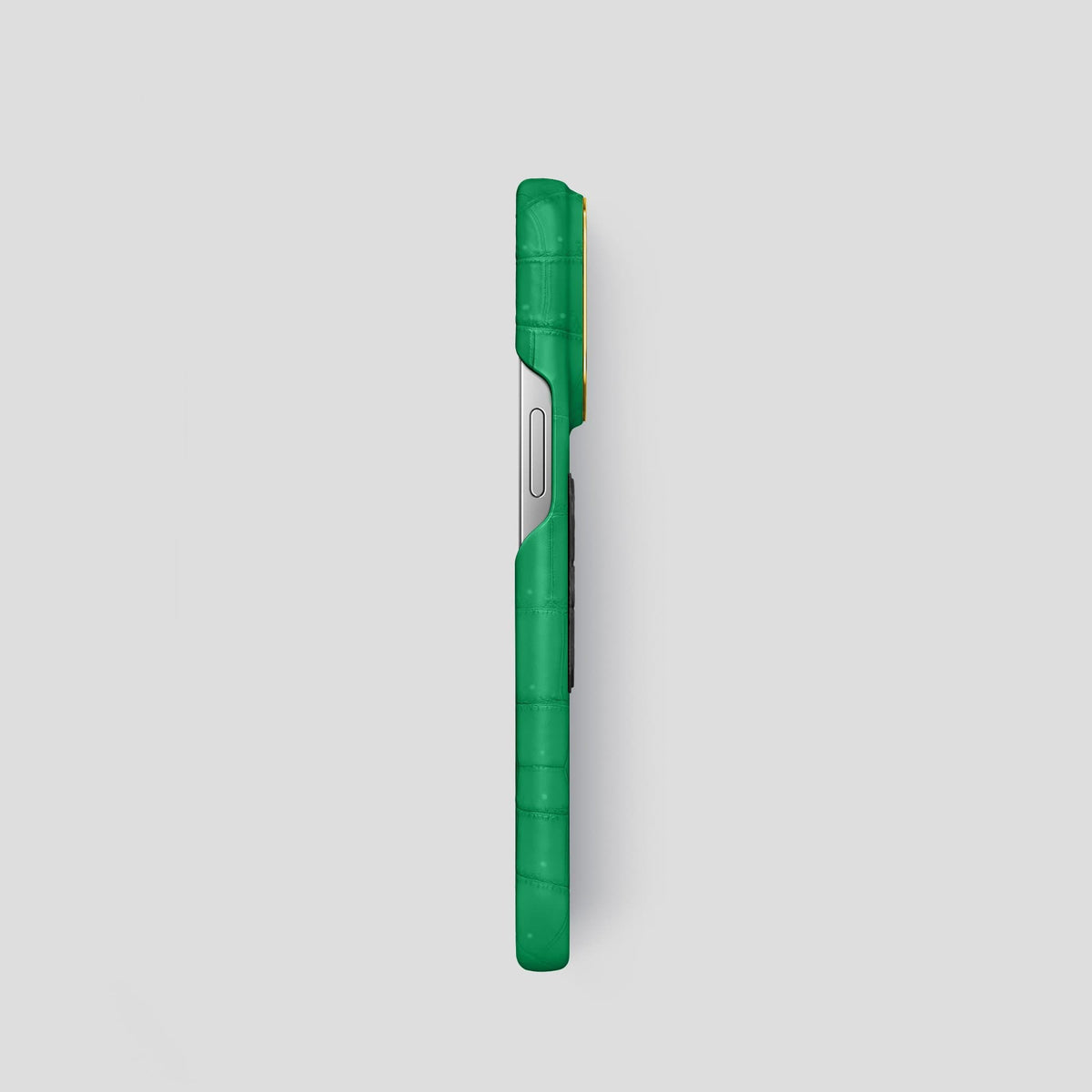 Cactus Green iPhone 14 Pro Classic Case with Gold Metal -3 | Cactus-Green-Gold