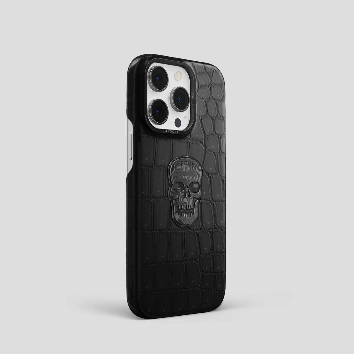 Black iPhone 14 Pro Classic Case with Black Metal -2 | Black-Black