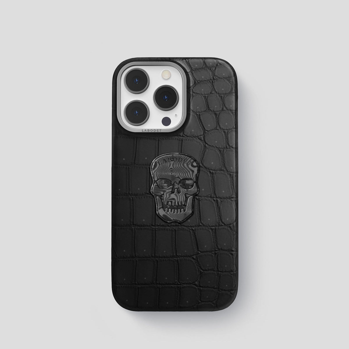 Black iPhone 14 Pro Classic Case with Steel Metal -1 | Black-Steel