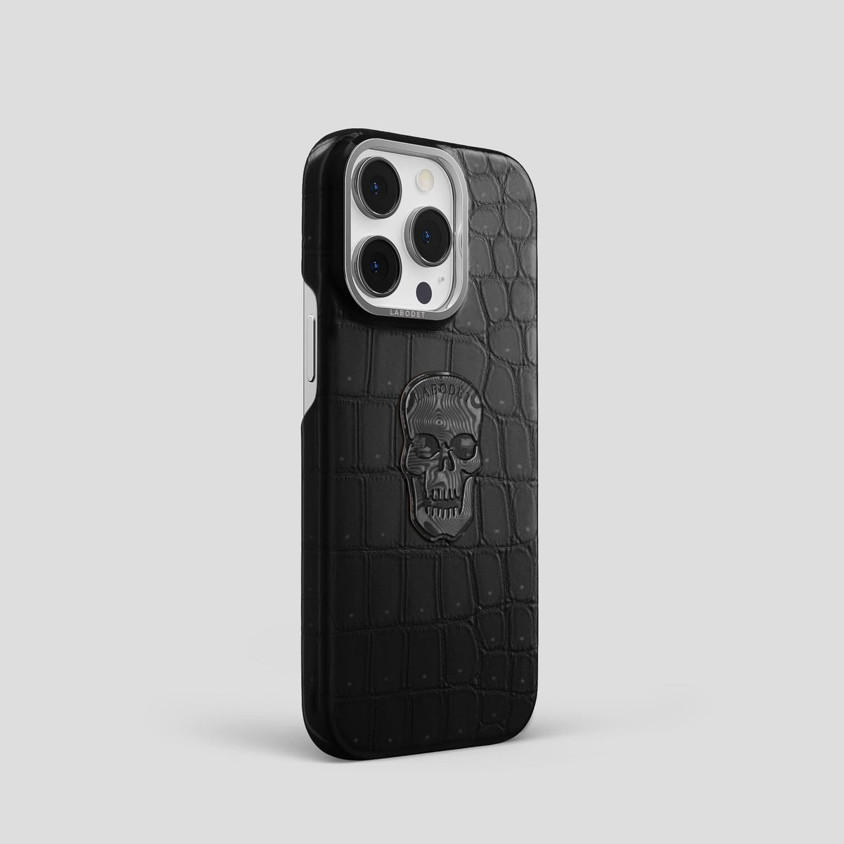Black iPhone 14 Pro Classic Case with Steel Metal -2 | Black-Steel