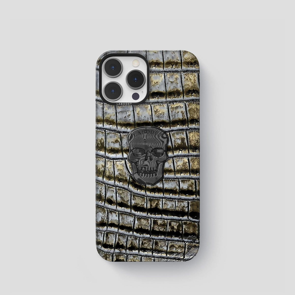 Antique-Bronze iPhone 14 Pro Himalaya Classic Case with Black Metal -1 | Antique-Bronze-Black
