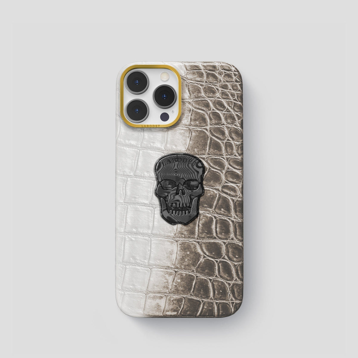 Dark iPhone 14 Pro Himalaya Classic Case with Gold Metal -1 | Dark-Gold
