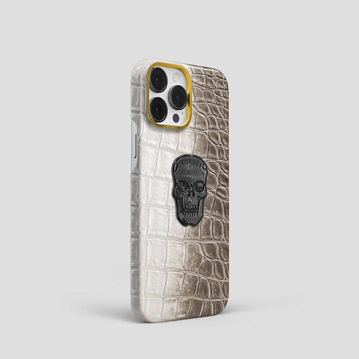 Dark iPhone 14 Pro Himalaya Classic Case with Gold Metal -2 | Dark-Gold
