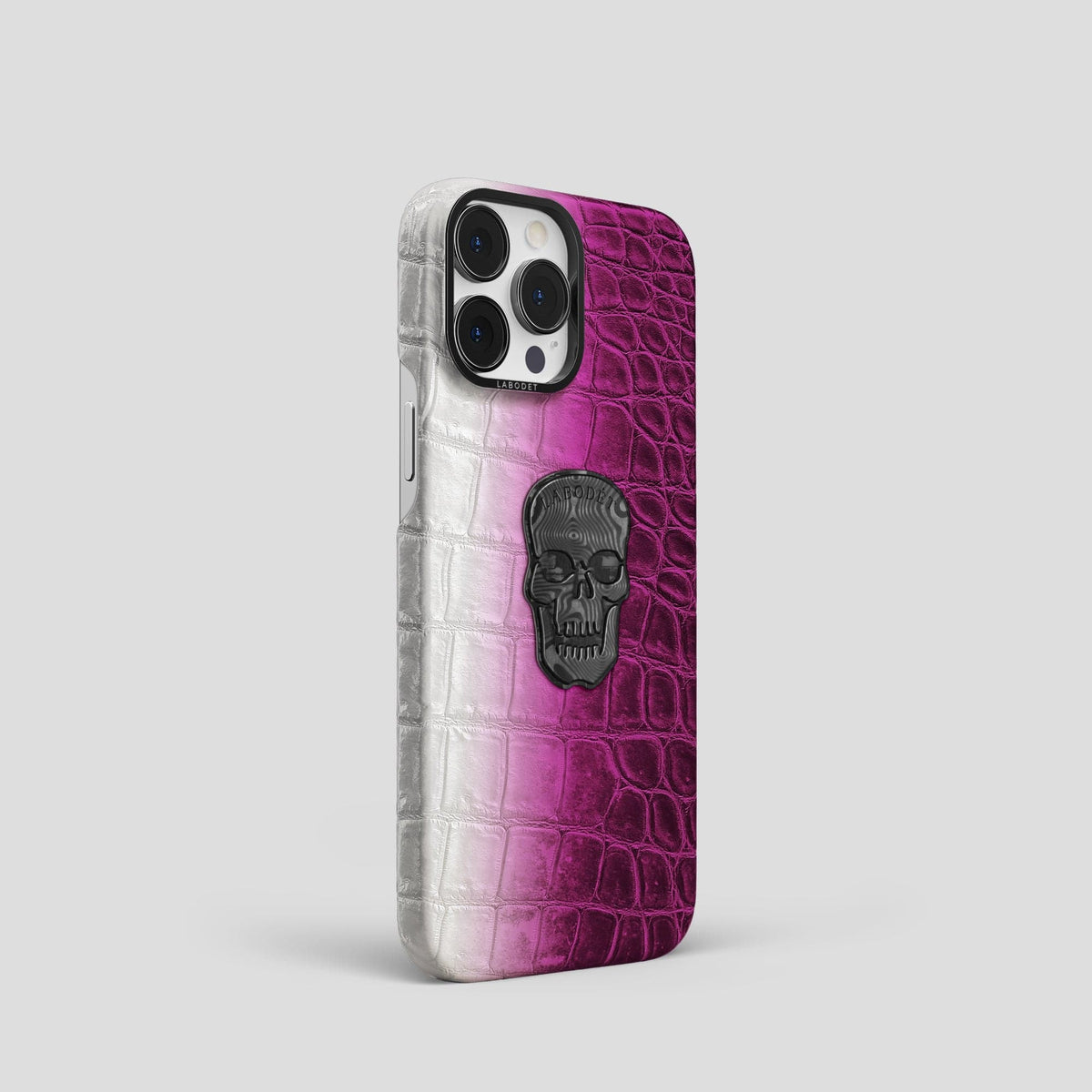 Fuchsia iPhone 14 Pro Himalaya Classic Case with Black Metal -2 | Fuchsia-Black