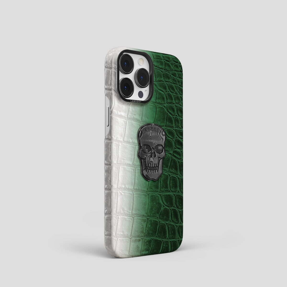 Green iPhone 14 Pro Himalaya Classic Case with Black Metal -2 | Green-Black