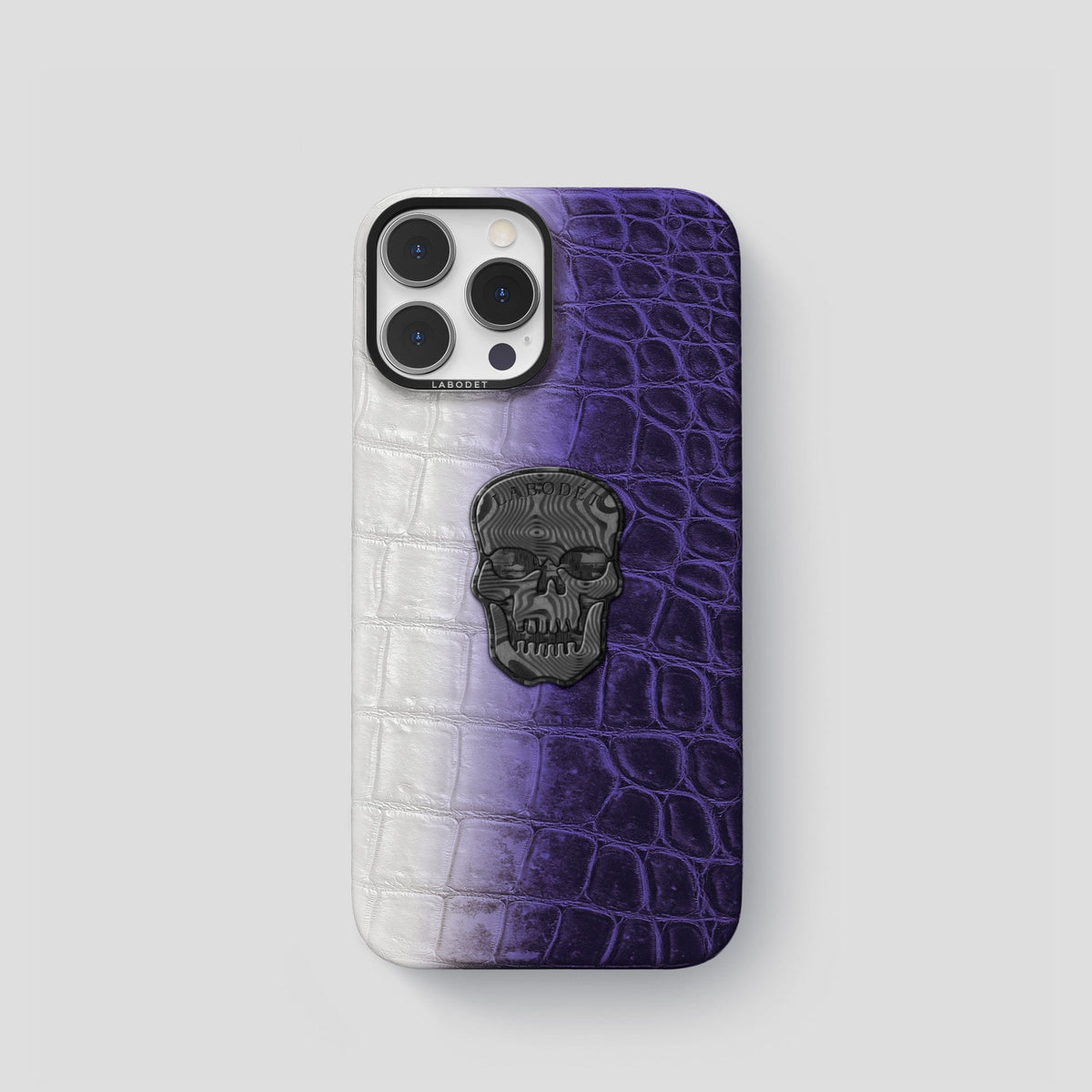 Purple iPhone 14 Pro Himalaya Classic Case with Black Metal -1 | Purple-Black