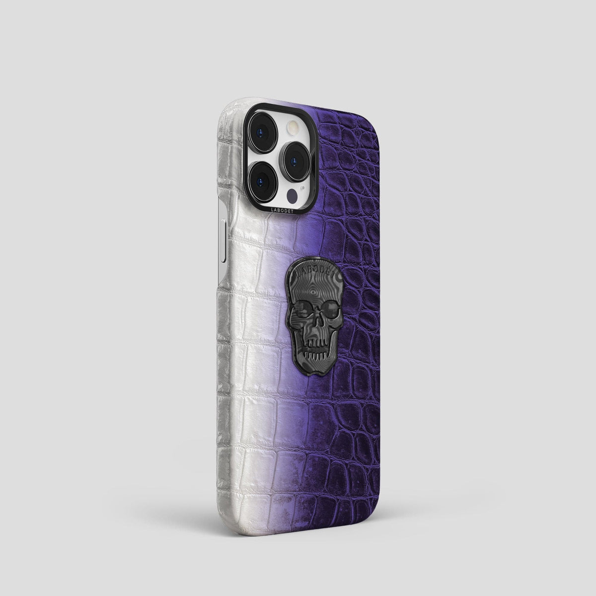Purple iPhone 14 Pro Himalaya Classic Case with Black Metal -2 | Purple-Black