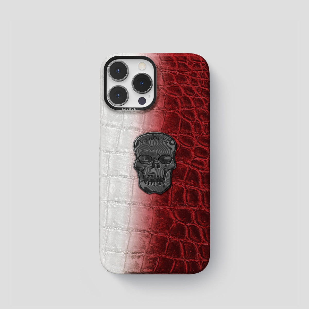 Red iPhone 14 Pro Himalaya Classic Case with Black Metal -1 | Red-Black