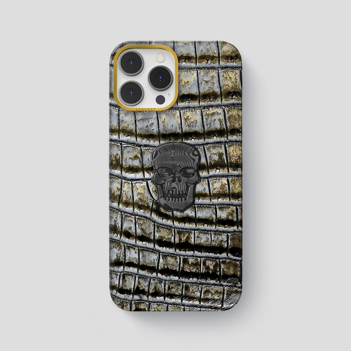 Antique-Bronze iPhone 14 Pro Max Himalaya Classic Case with Gold Metal -1 | Antique-Bronze-Gold