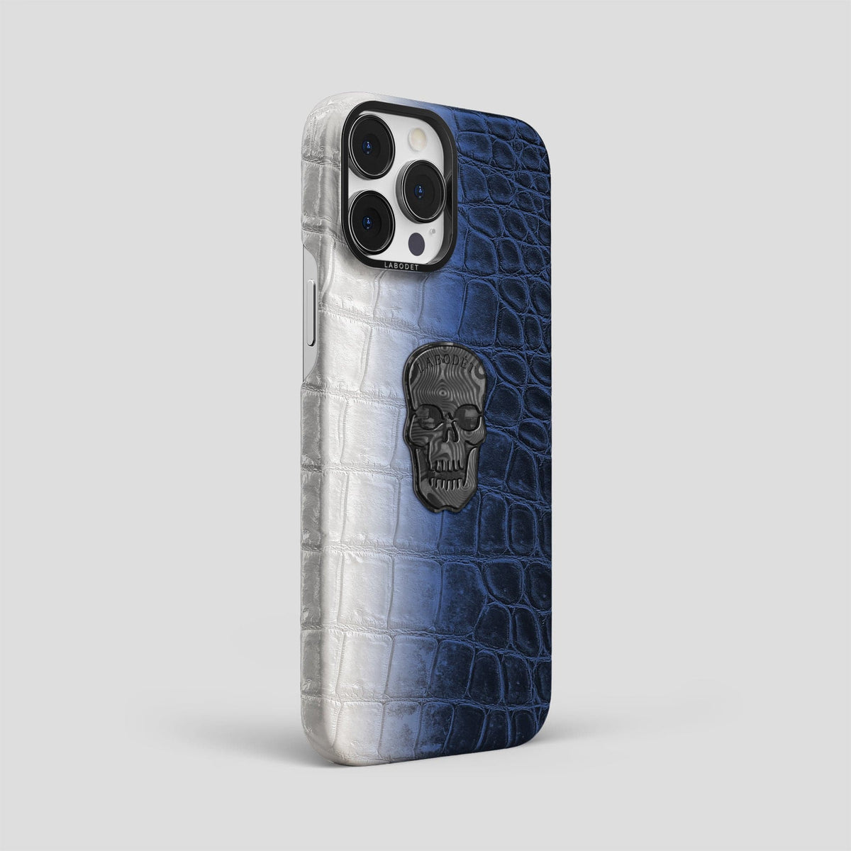 Navy Blue iPhone 14 Pro Max Himalaya Classic Case with Black Metal -2 | Navy-Blue-Black