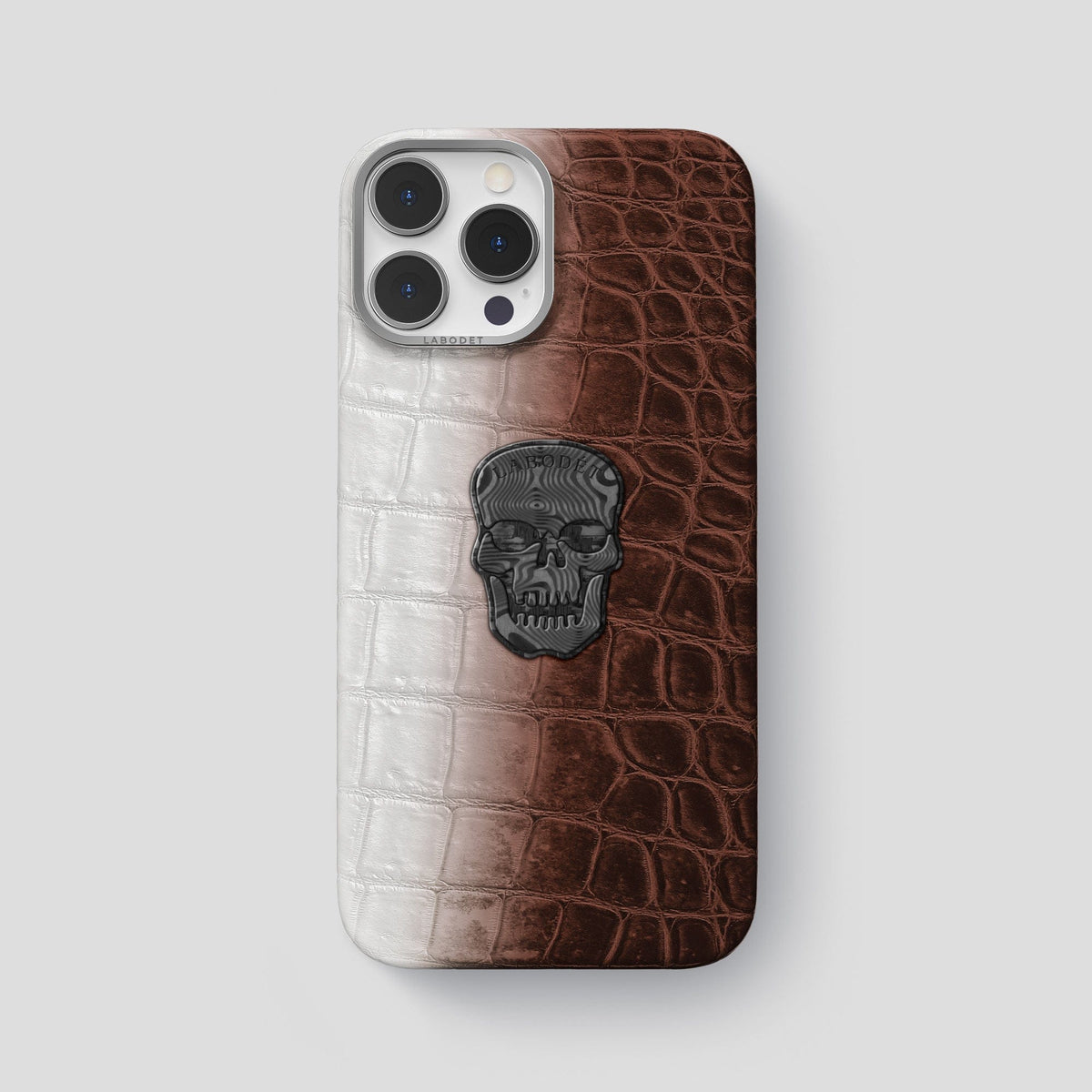 Dark Brown iPhone 14 Pro Max Himalaya Classic Case with Steel Metal -1 | Dark-Brown-Steel
