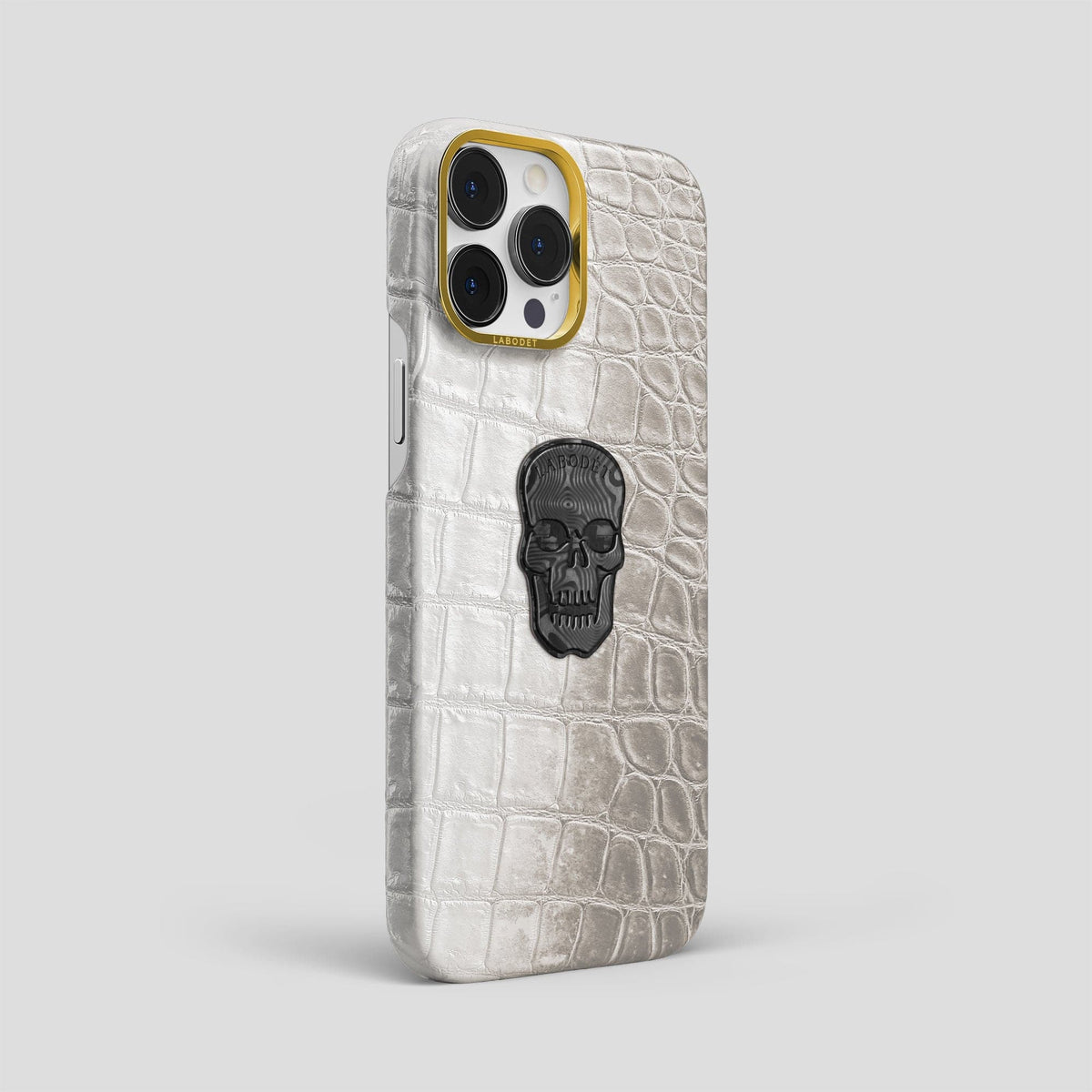 Light iPhone 14 Pro Max Himalaya Classic Case with Gold Metal -2 | Light-Gold