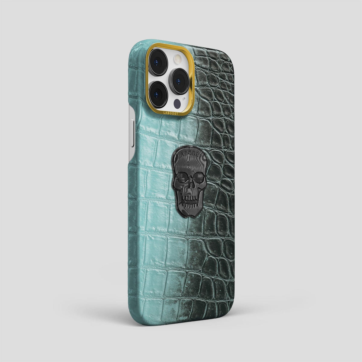 Light-Mint iPhone 14 Pro Max Himalaya Classic Case with Gold Metal -2 | Light-Mint-Gold